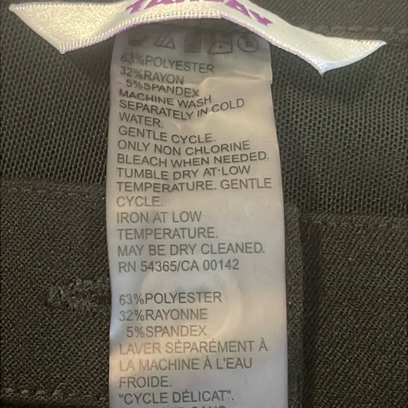 NWT TanJay Black Dress Pants Size 12 NWT - Picture 3 of 4